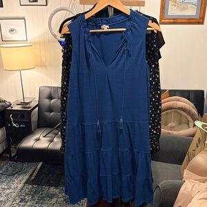 Max Studio Navy Sleeveless Mini Dress